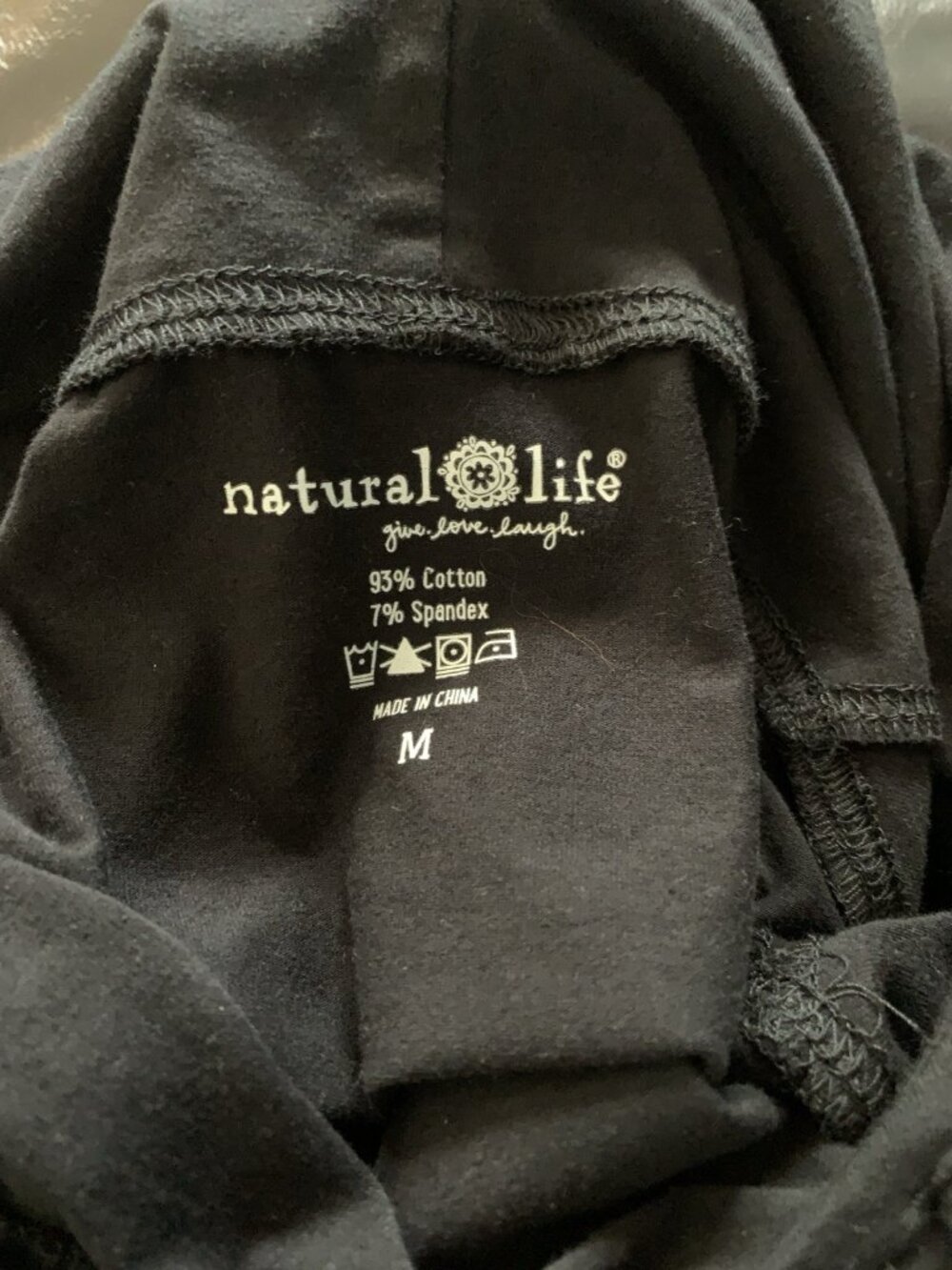 Natural Life Oversized Womans Black Hoodie Soft Comfy Layer Throw-On-And Go Sz M - Picture 5 of 6
